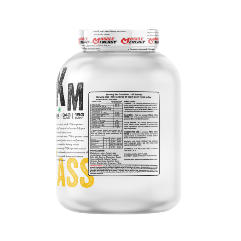 Real King Mass Gainer 2.750gm 6lbs - Image 3