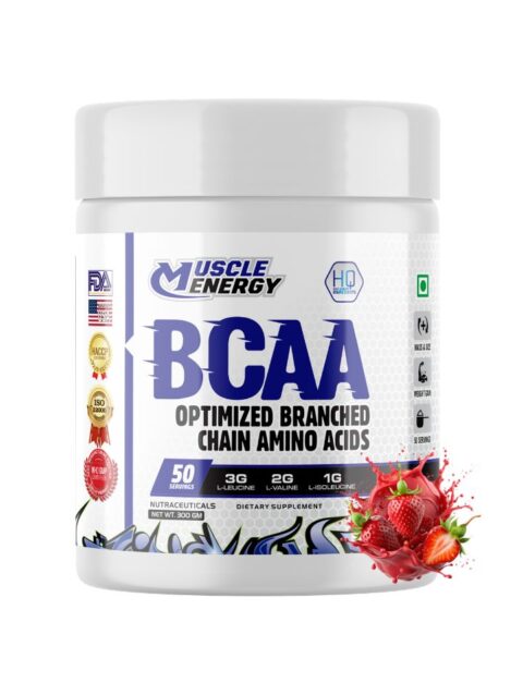 Muscle Energy BCAA – Strawberry 300gm for Muscle Recovery & Performance