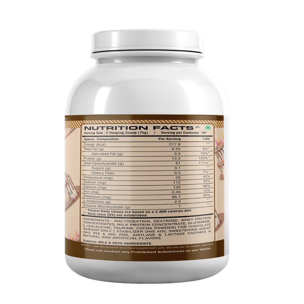 Muscle Energy Lean Mass Gainer 2750gm - Image 2