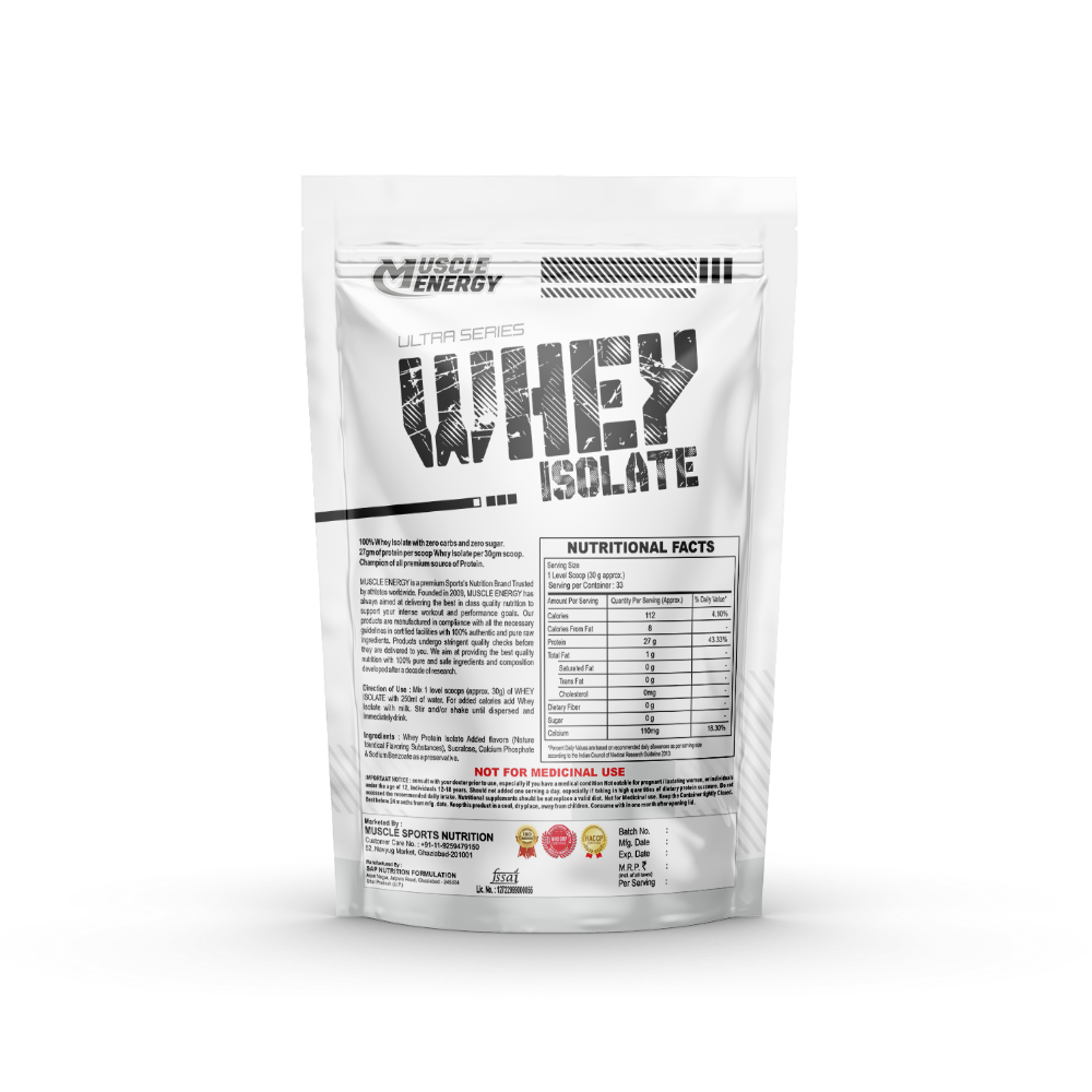 Muscle Energy Whey Isolate Strawberry 1000gm - Image 2